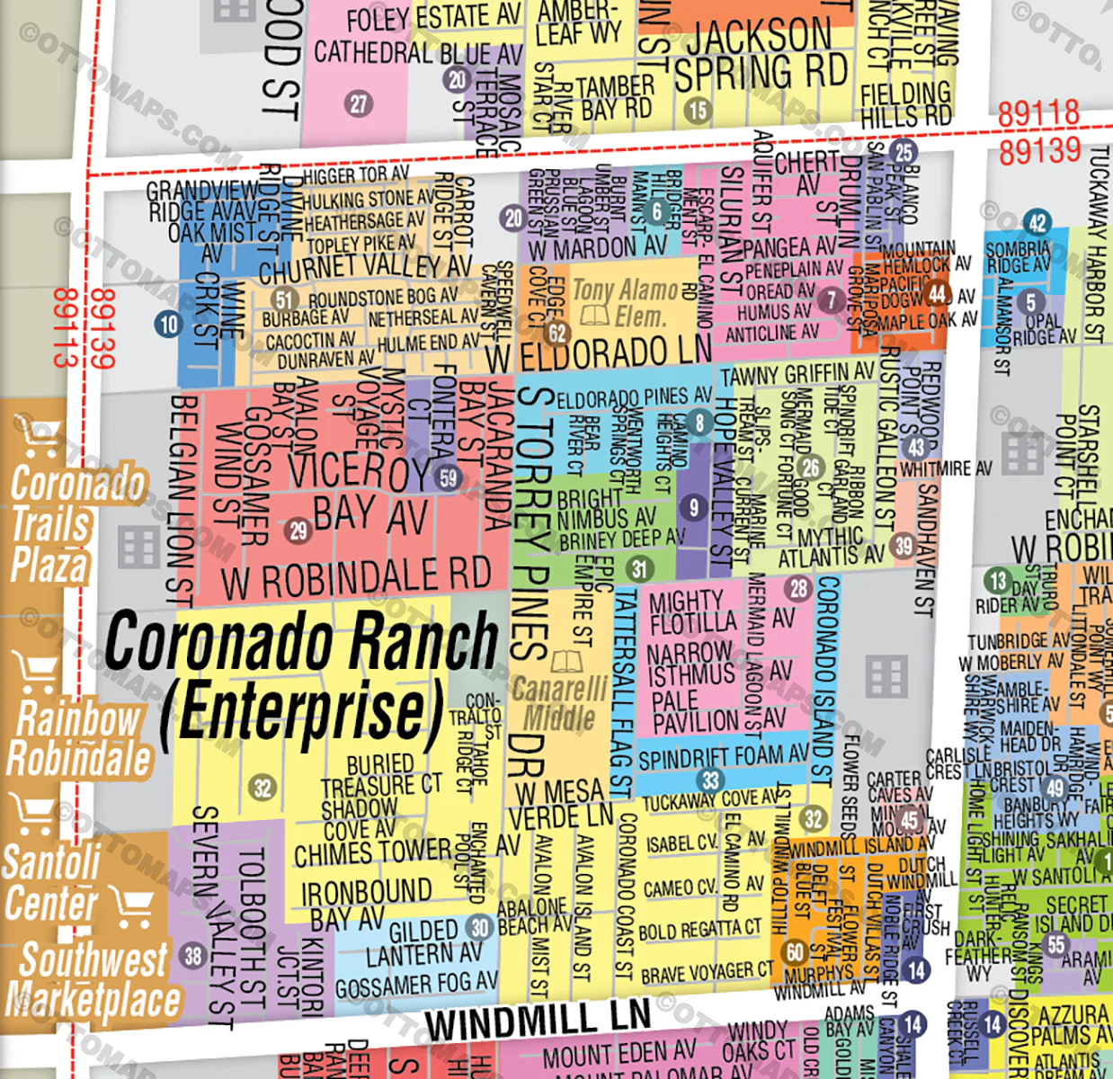 Coronado Ranch - Enterprise Map, Clark County, NV - FILES - PDF and Adobe Illustrator - Image 2
