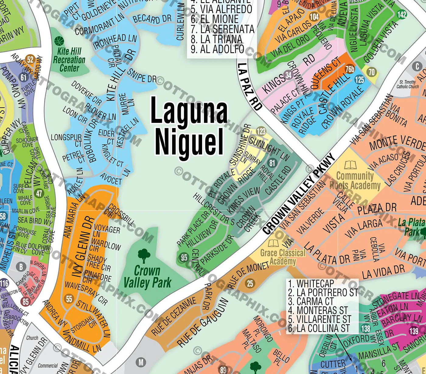 Laguna Niguel Map, Orange County, CA - FILES - PDF and Adobe Illustrator - Image 2