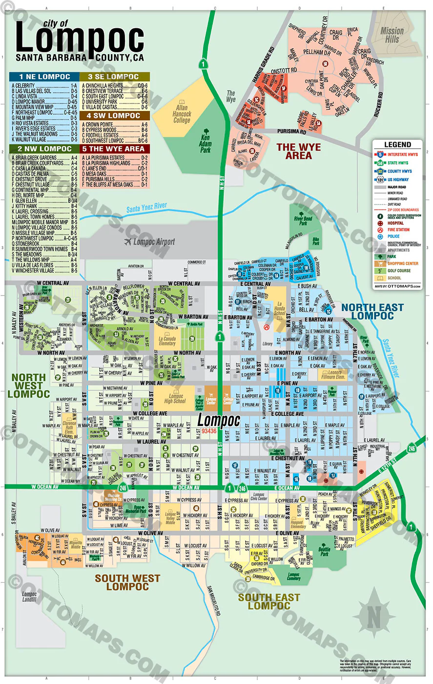 Lompoc Map - FILES - PDF and AI, editable, vector, royalty free - Image 3