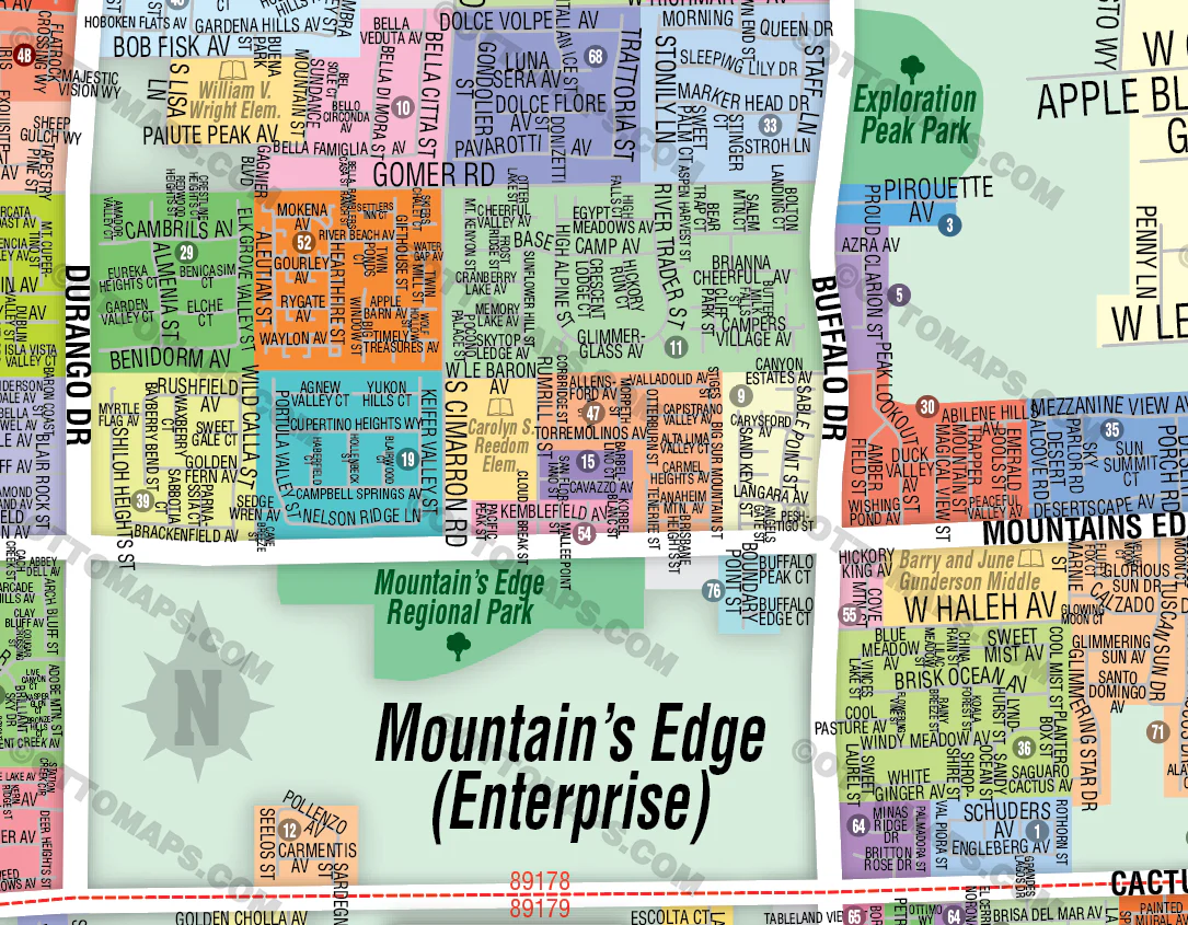 Mountains Edge - Enterprise Map, Clark County, NV - FILES - PDF and Adobe Illustrator - Image 2