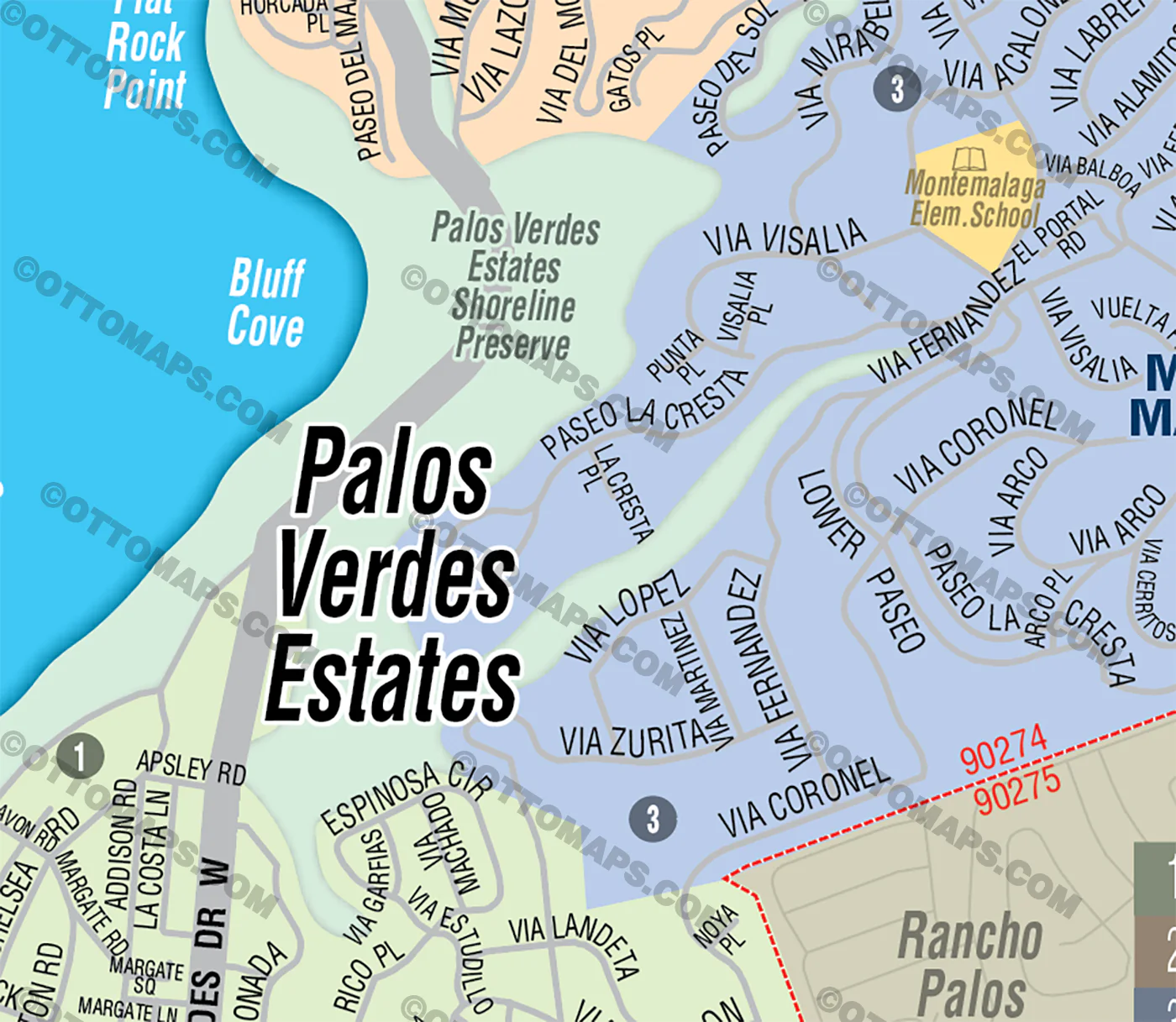 Palos Verdes Estates, LA County, CA - FILES - PDF and AI, editable, vector, royalty free - Image 2