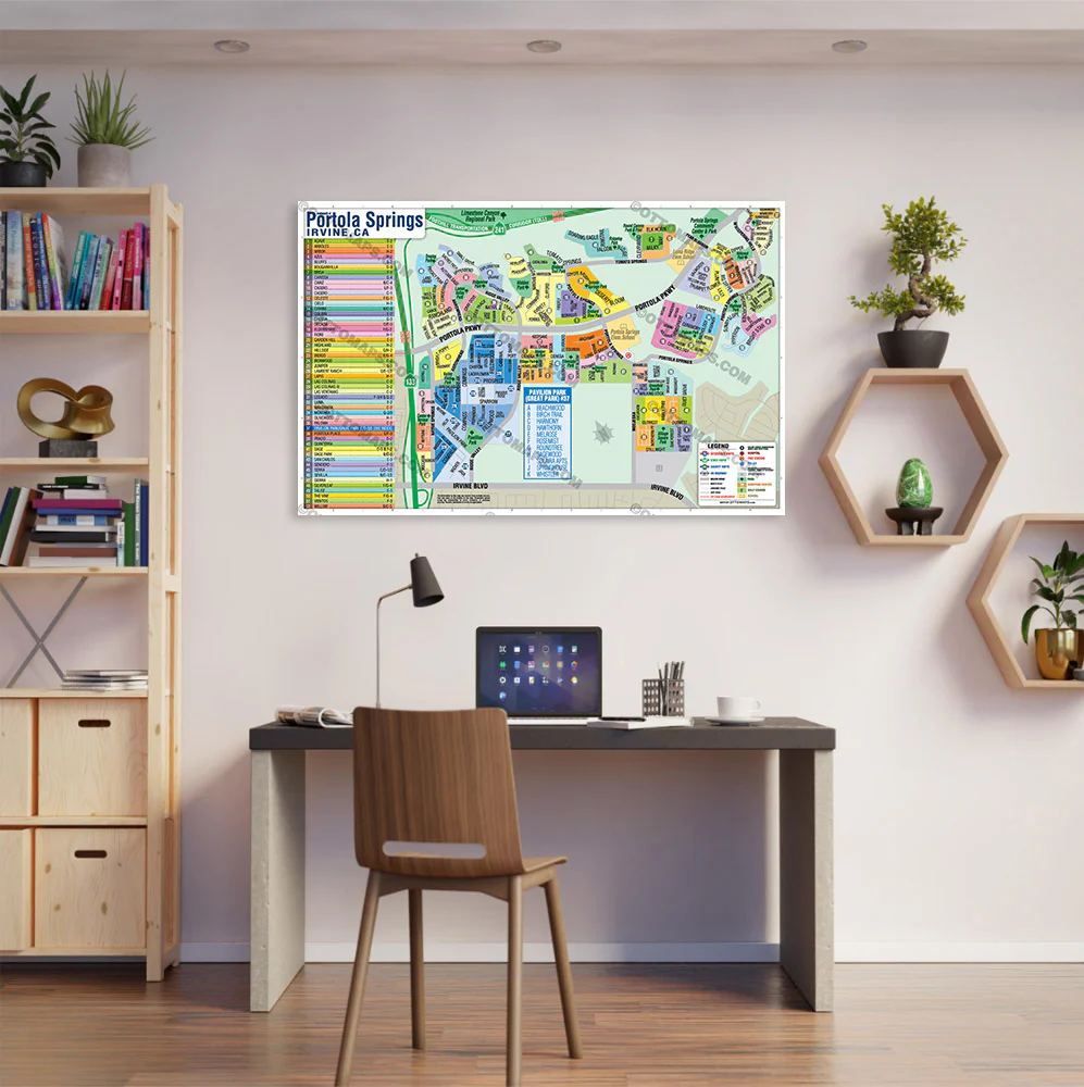 Portola Springs Map, Irvine, CA - POSTER PRINTS - Image 2