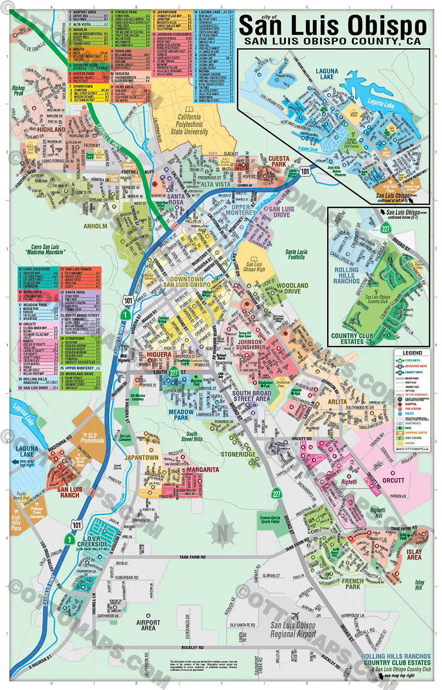San Luis Obispo Map - FILES - PDF and AI, editable, vector, royalty free - Image 3
