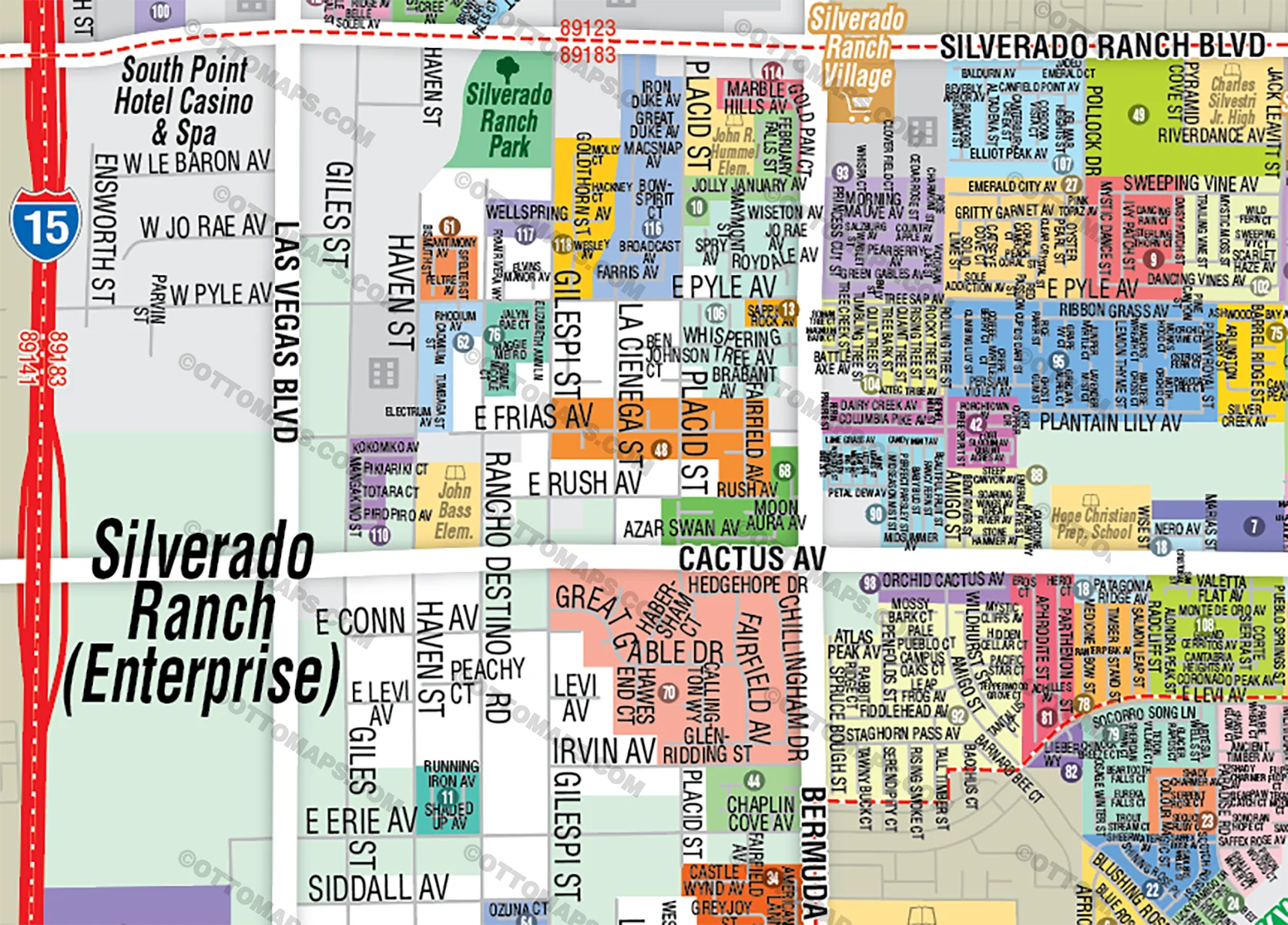 Silverado Ranch - Enterprise Map, Clark County, NV - FILES - PDF and Adobe Illustrator - Image 2