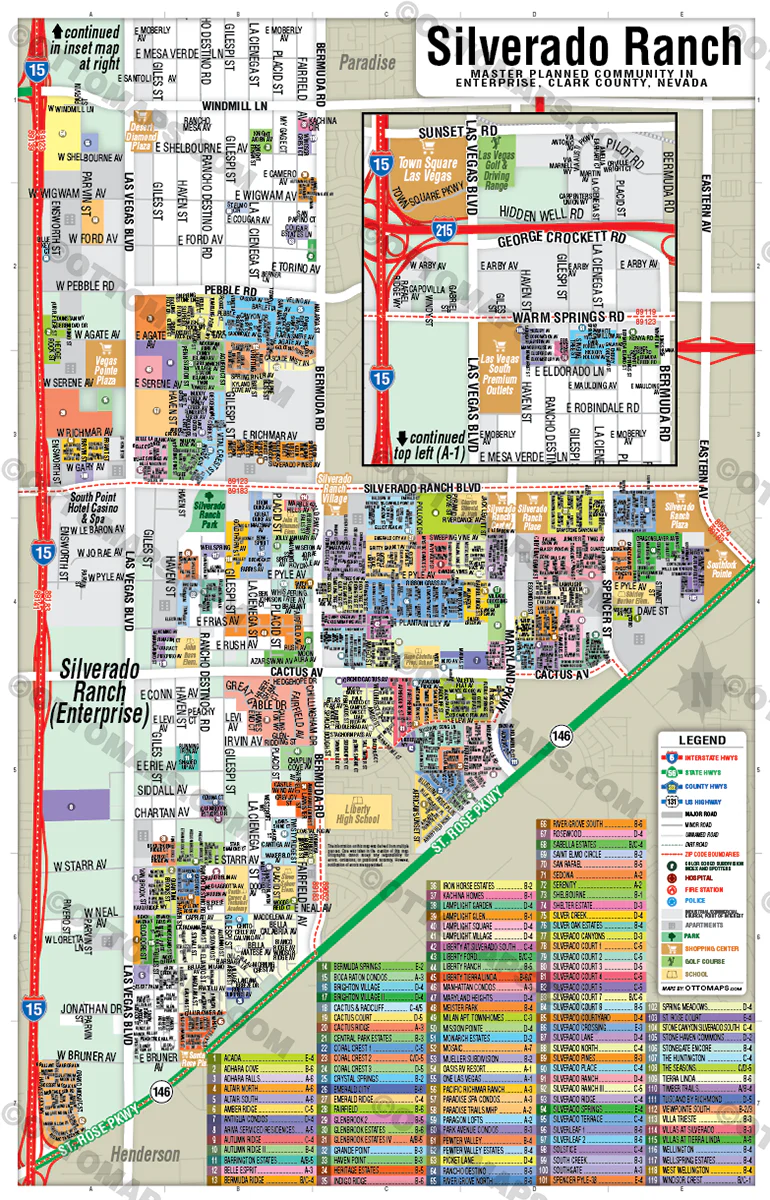 Silverado Ranch - Enterprise Map, Clark County, NV - FILES - PDF and Adobe Illustrator - Image 3