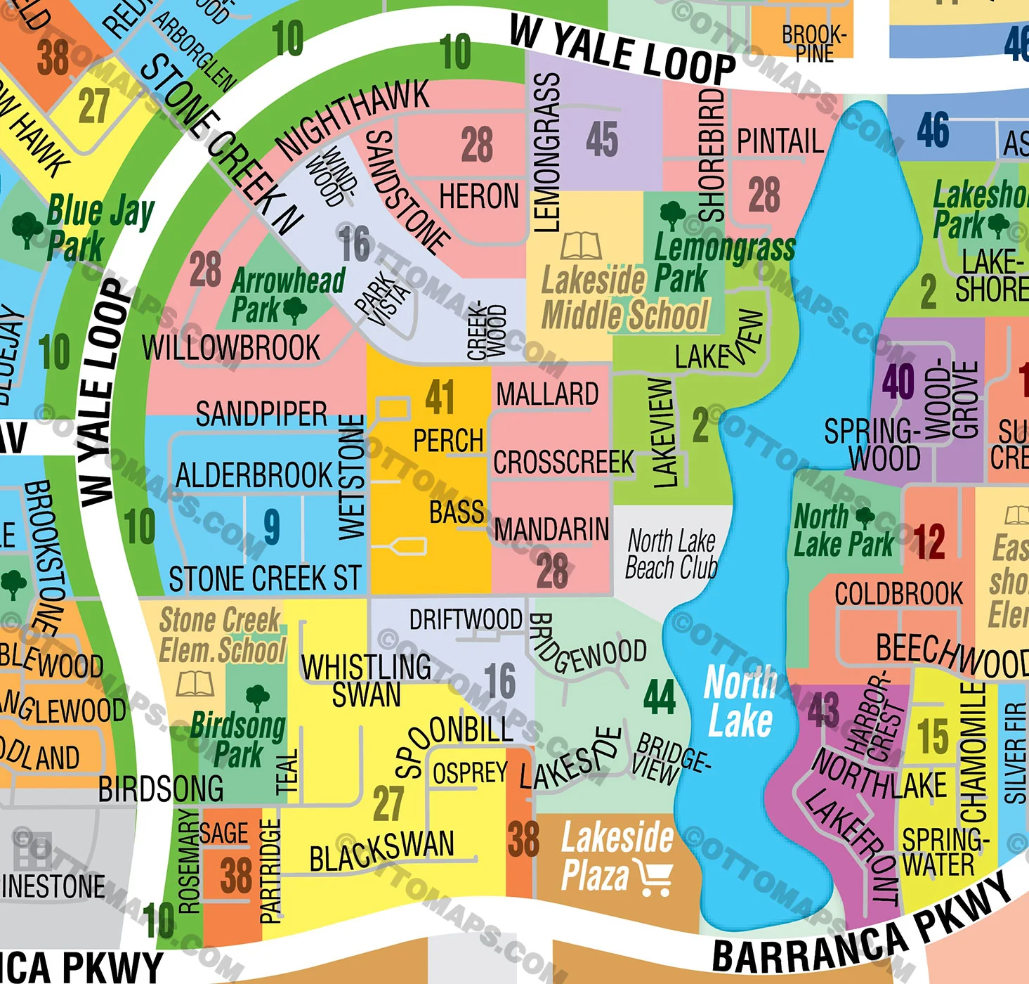 Woodbridge Map, Irvine, CA - FILES - PDF and AI, editable, vector, royalty free - Image 3
